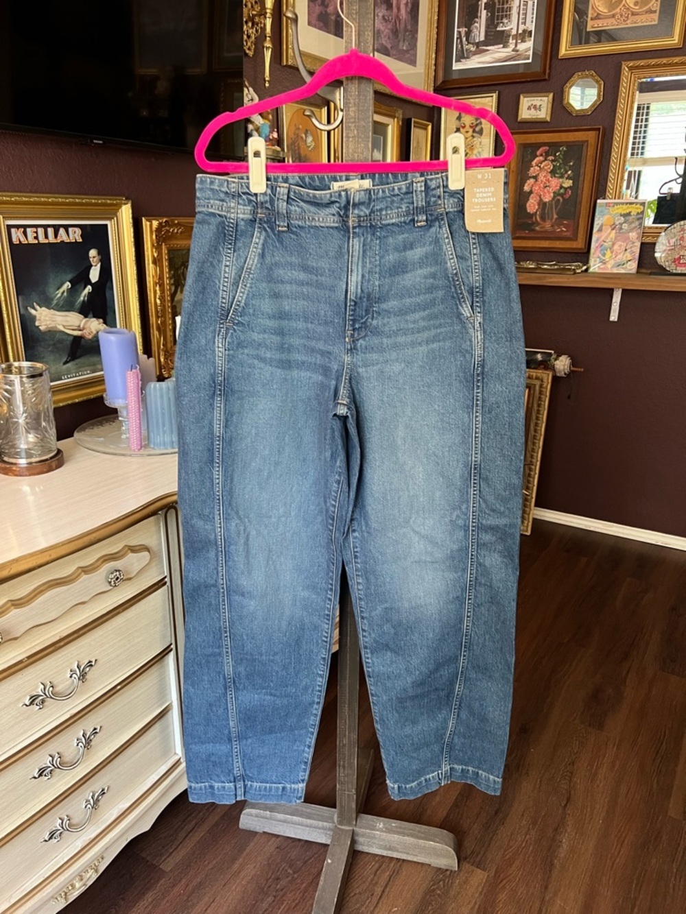 NWT Madewell Tapered Denim Trousers Size 31